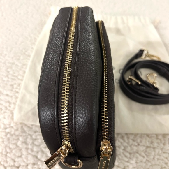 Pom Pom London Original/Mayfair  Leather Bag CONKER NEW!!!! Never carried- $99! - Picture 6 of 13